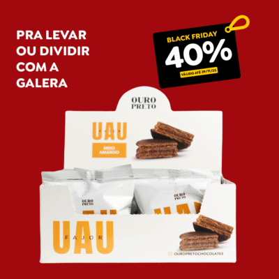 Caixa Display UAUfajor Meio Amargo (12un)